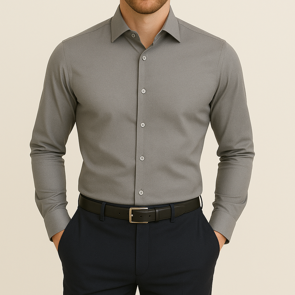 Chemise homme grise Alesio