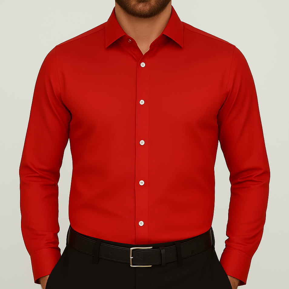 Chemise homme rouge Alesio