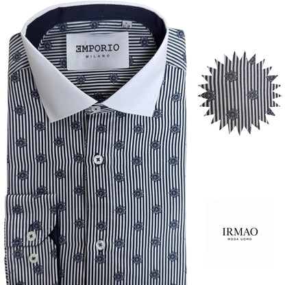 Chemise homme bleu à rayures Marinaio