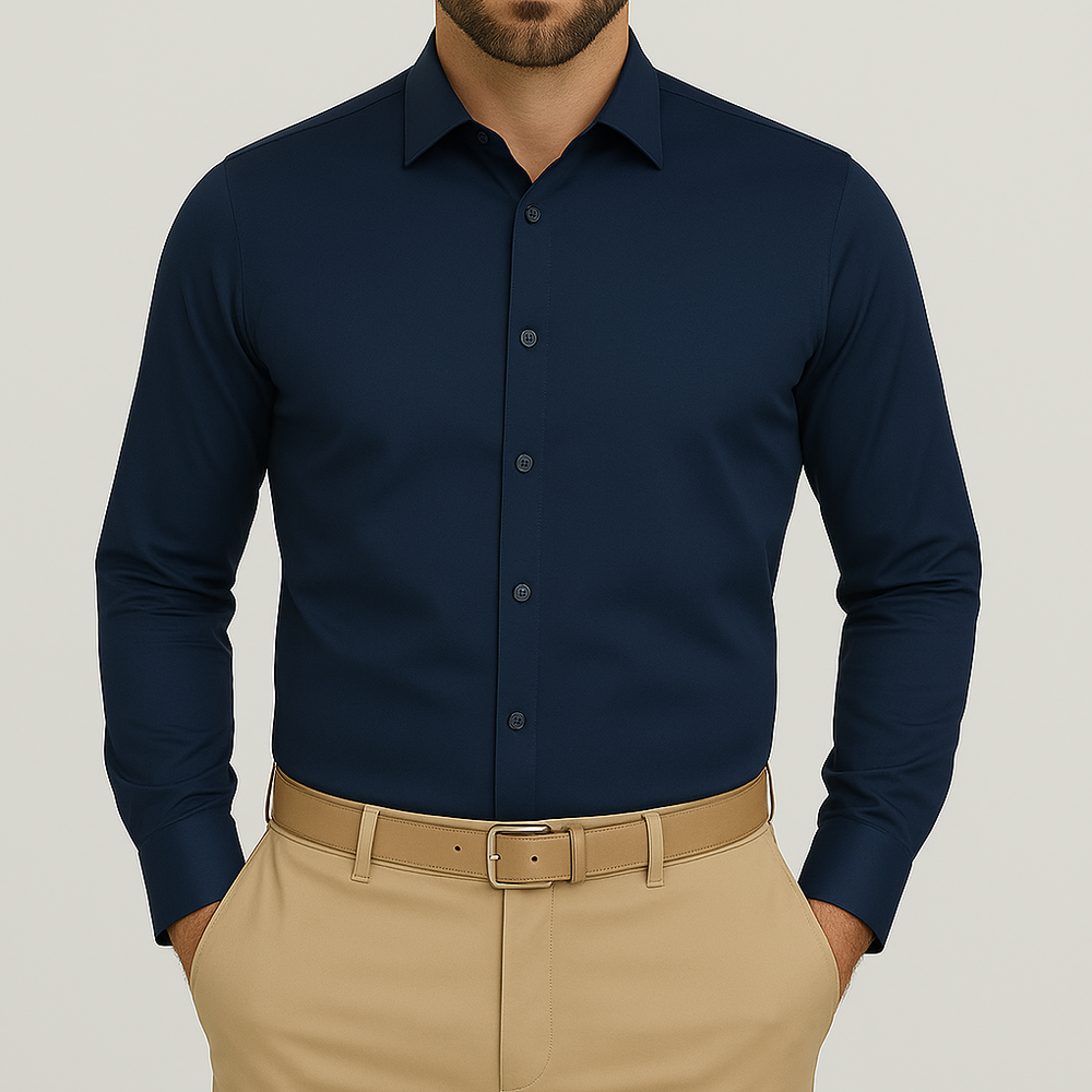 Chemise homme bleu marine Alesio