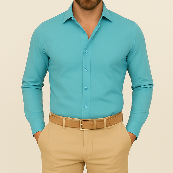 Chemise homme turquoise Alesio