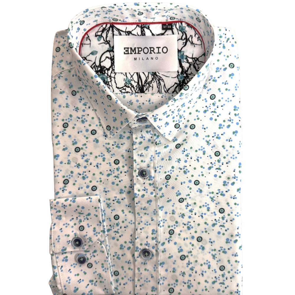 Chemise homme blanche à motifs Liandro