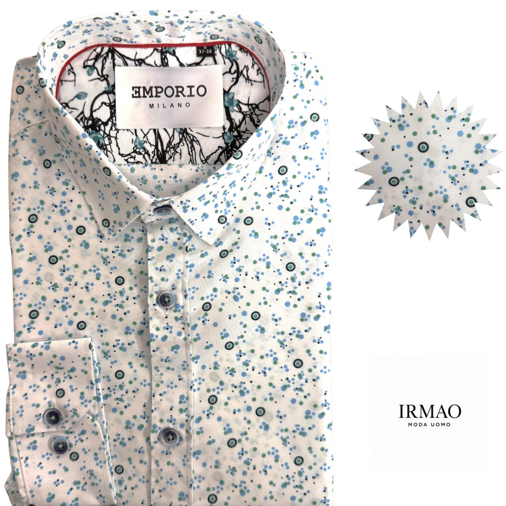 Chemise homme blanche à motifs Liandro