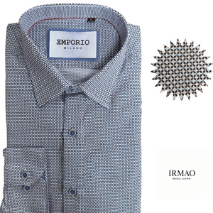 Chemise homme blanche motifs Elena