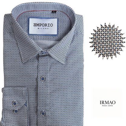 Chemise homme blanche motifs Elena