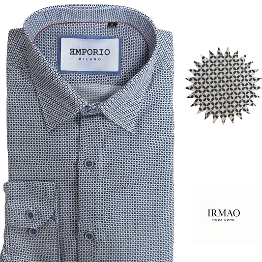 Chemise homme blanche motifs Elena
