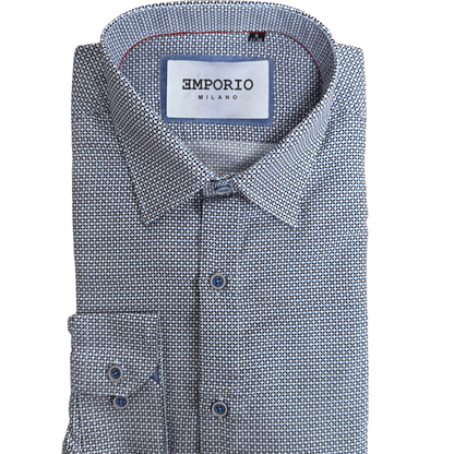 Chemise homme blanche motifs Elena