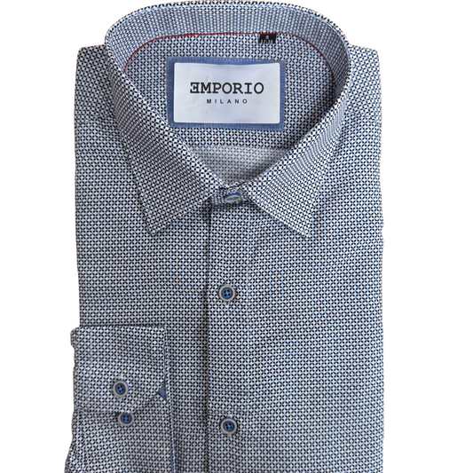 Chemise homme blanche motifs Elena