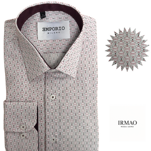 Chemise homme blanche motifs Enrico