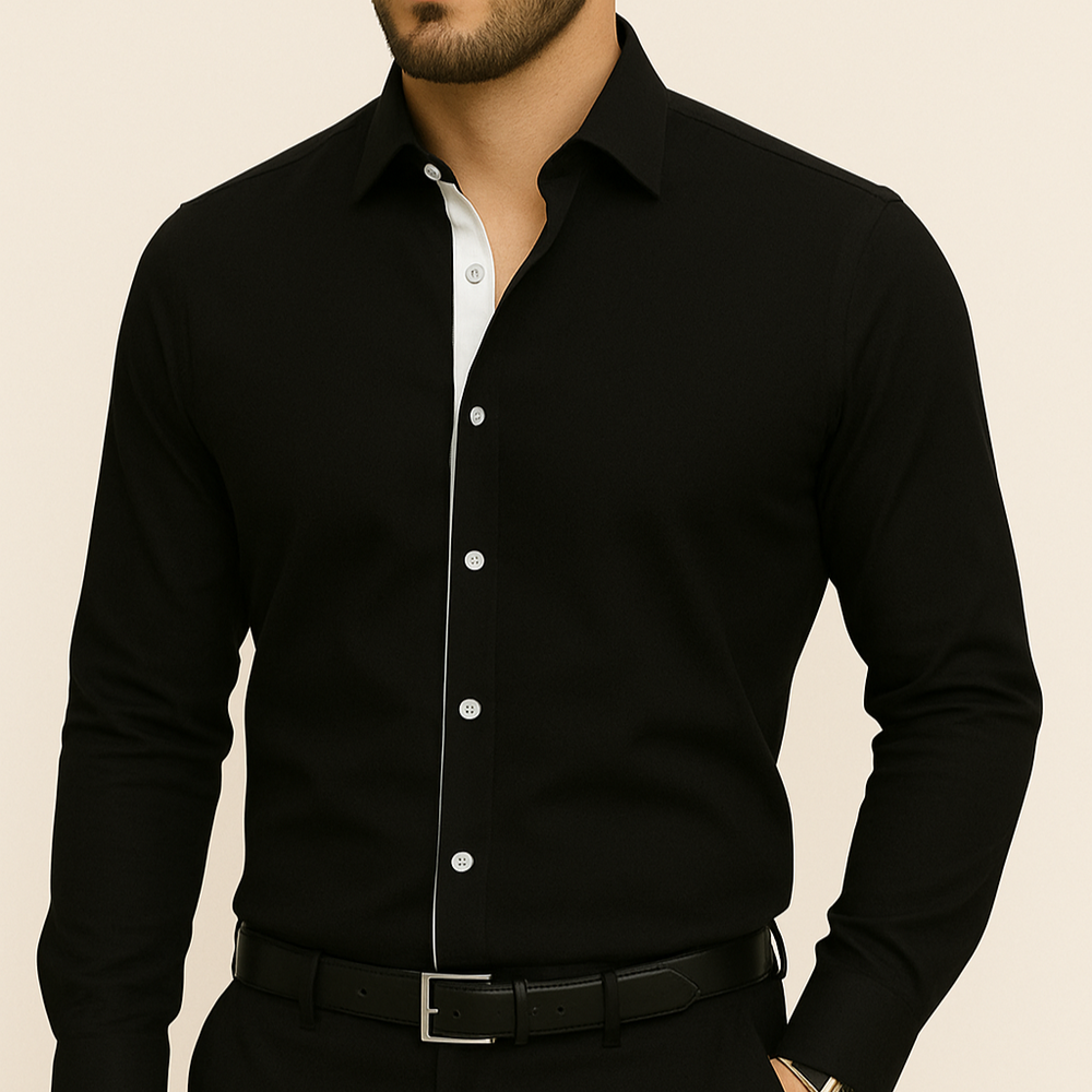 Chemise homme noir et blanche