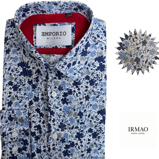 Chemise homme rose à motifs Louisa