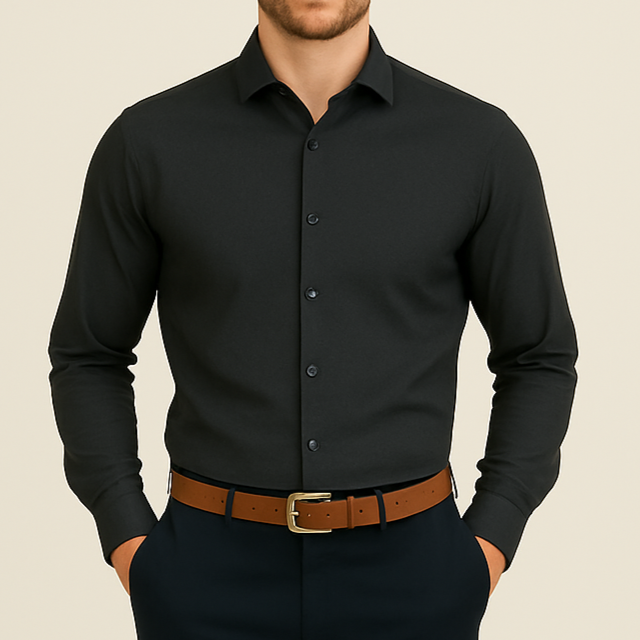 Chemise homme grise anthracite Alesio