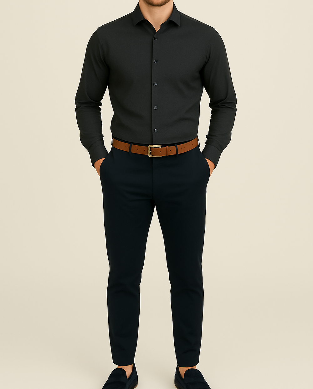 Chemise homme grise anthracite Alesio