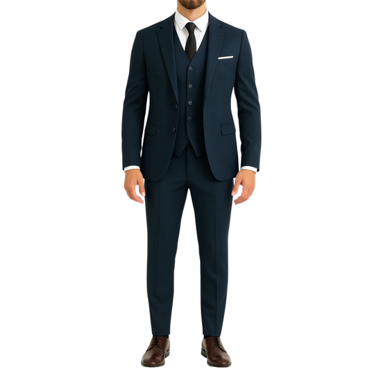 Costume homme bleu marine 3 pièces Pedro