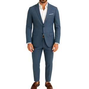 Costume homme bleu effet denim