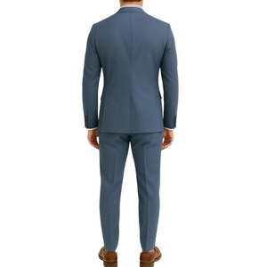 Costume homme bleu effet denim