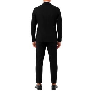 Costume homme noir croisé Mario
