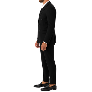 Costume homme noir croisé Mario