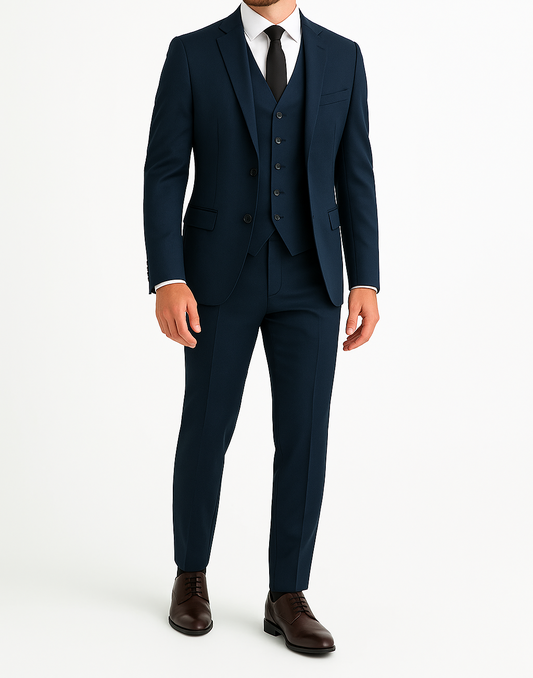 Costume homme bleu marine 3 pièces Pedro
