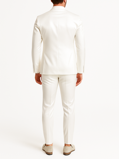 Costume homme Blanc satiné