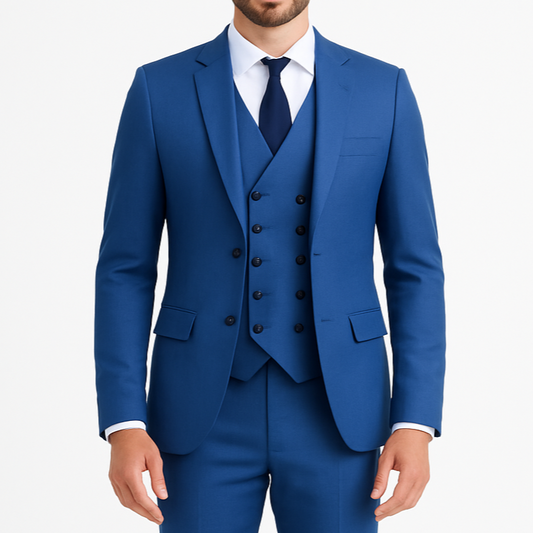 Costume homme bleu roi 3 pièces Pirlo