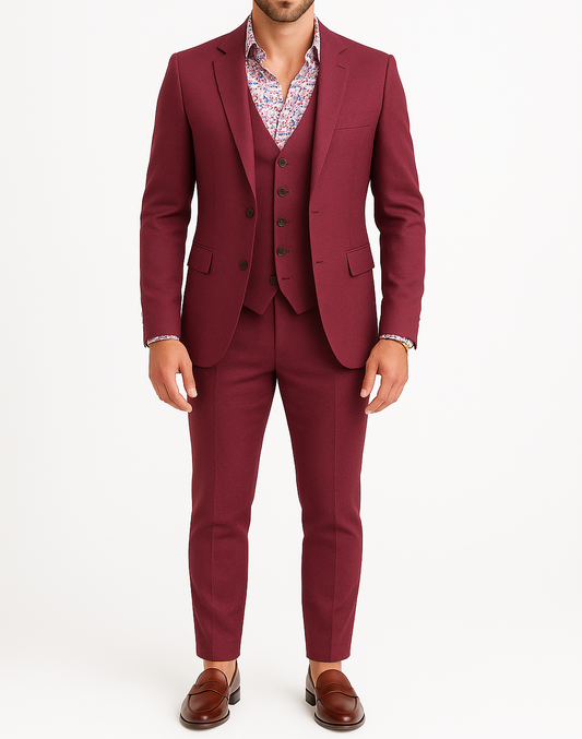 Costume homme bordeaux Bélem