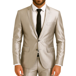 Costume homme gris brillant