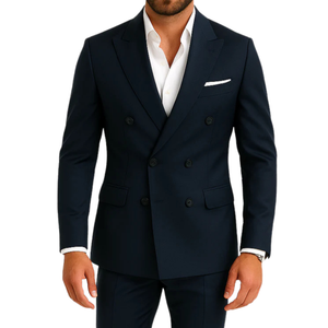 Costume homme bleu marine croisé
