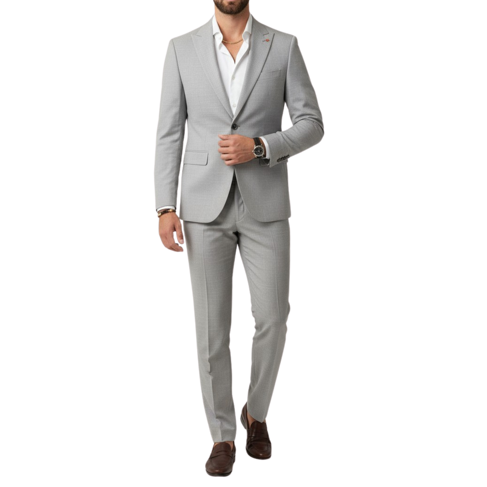 Costume homme gris clair