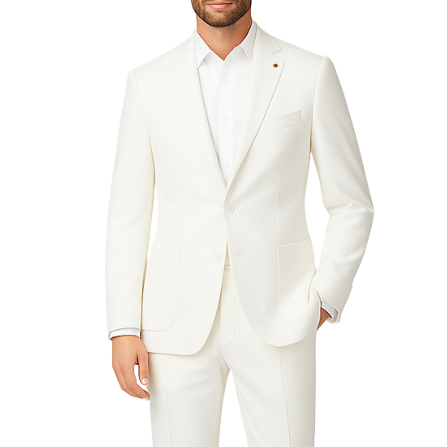 Costume homme blanc Massimo