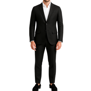 Costume homme effet lin noir LINO