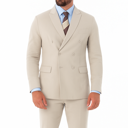 Costume homme perle croisé Mario