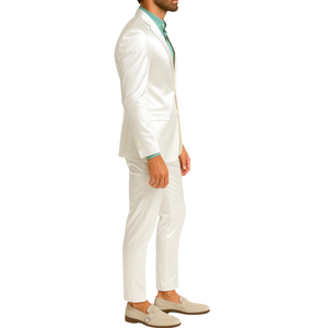 Costume homme Blanc satiné