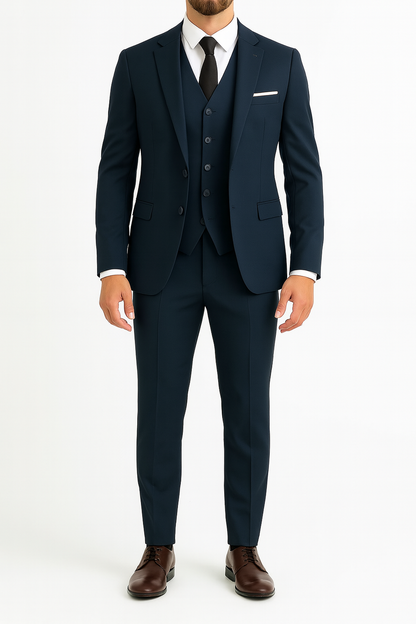 Costume homme bleu marine 3 pièces Pedro