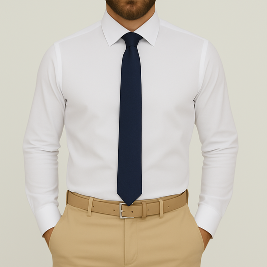 Cravate slim bleu marine