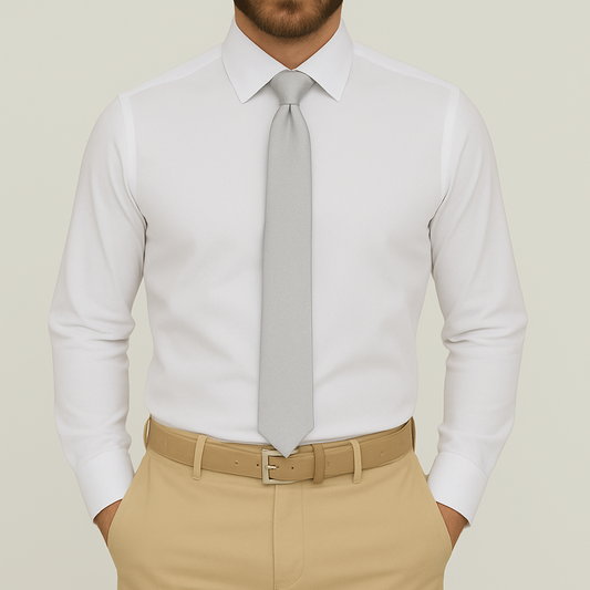 Cravate slim grise