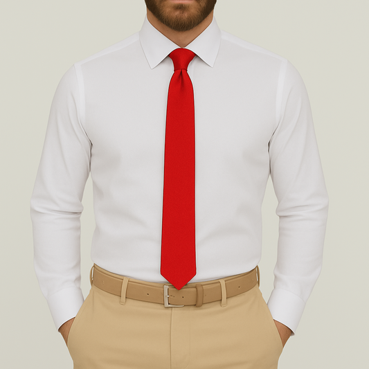Cravate slim rouge