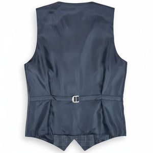 Gilet boléro noir et gris effet tartan