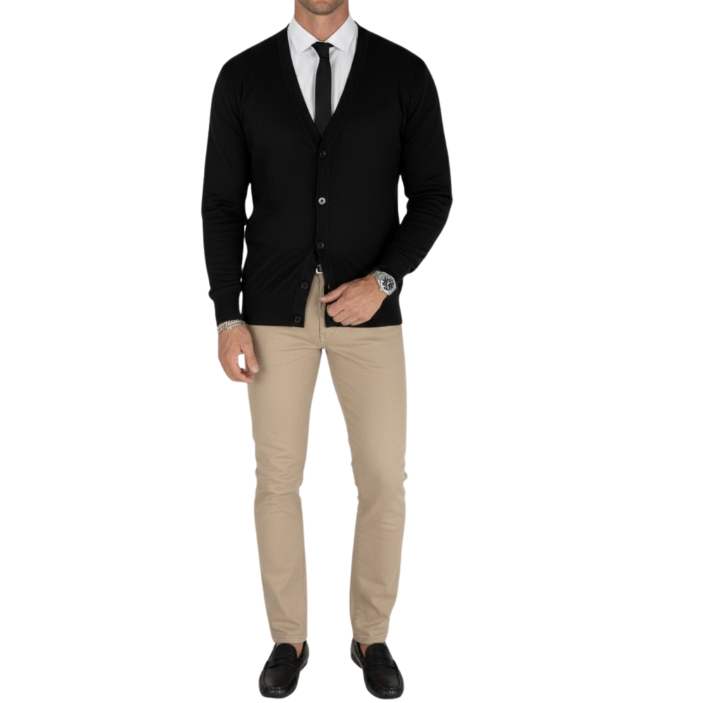 Cardigan homme noir