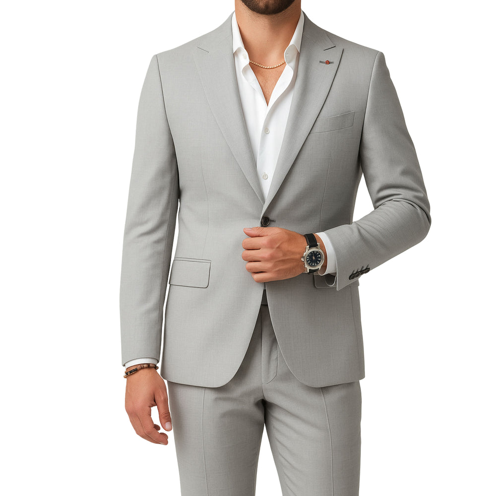 Costume homme gris clair