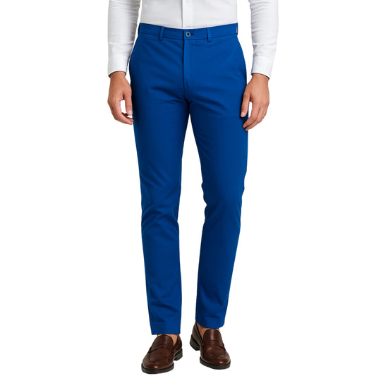 Pantalon chino bleu électrique