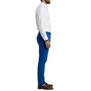 Pantalon chino bleu électrique