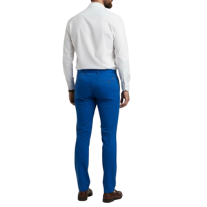 Pantalon chino bleu électrique