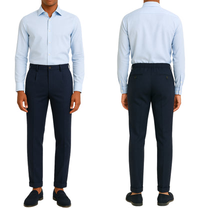 Pantalon bleu marine italien Napoli