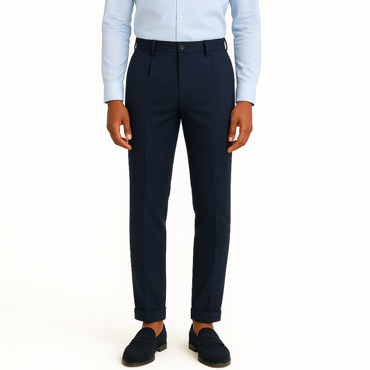 Pantalon bleu marine italien Napoli