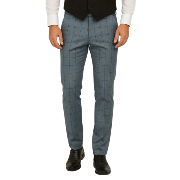 Pantalon homme chic à carreaux