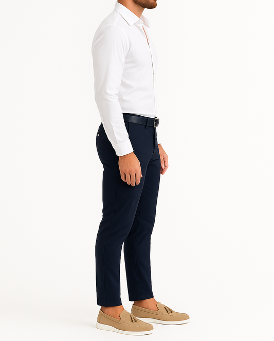 Pantalon chino bleu marine