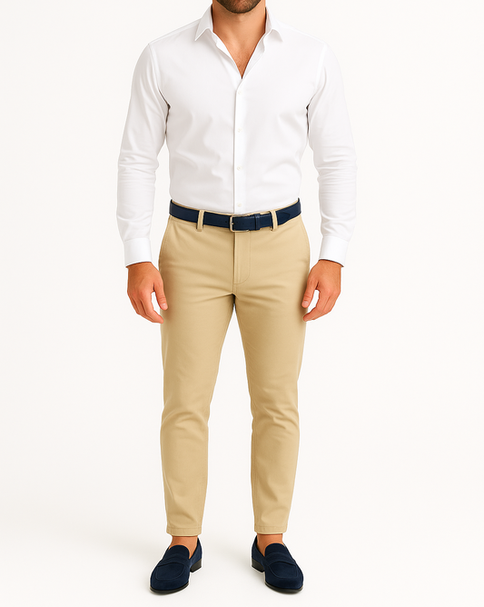 Pantalon chino beige