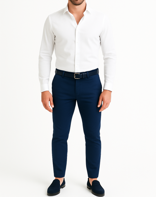 Pantalon chino bleu roi