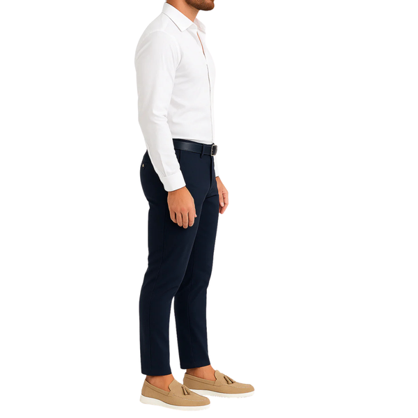 Pantalon chino bleu marine